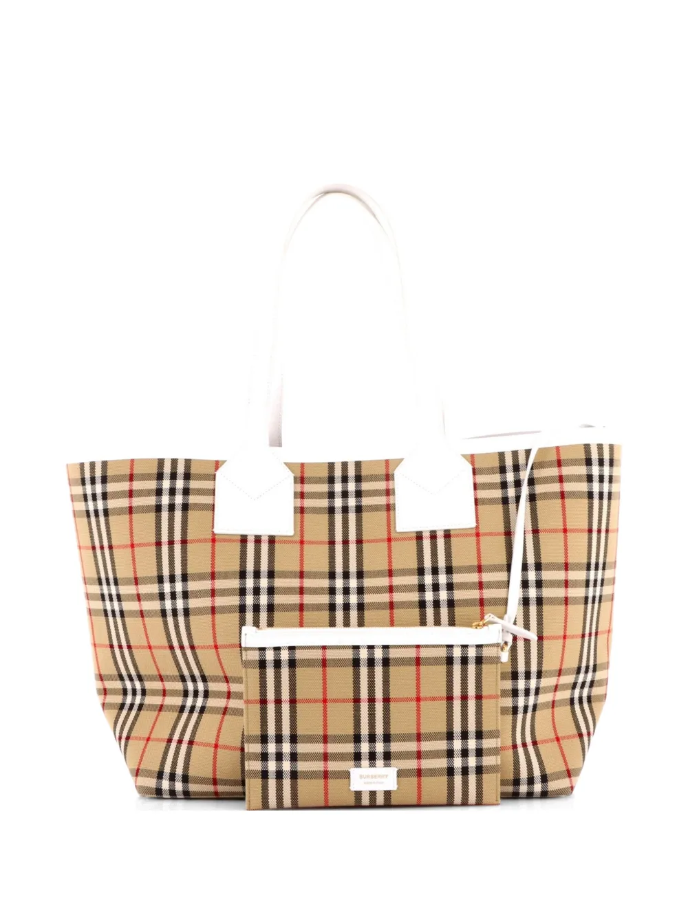 Burberry Pre-Owned London Vintage Check Canvas Large tote bag - Marrone