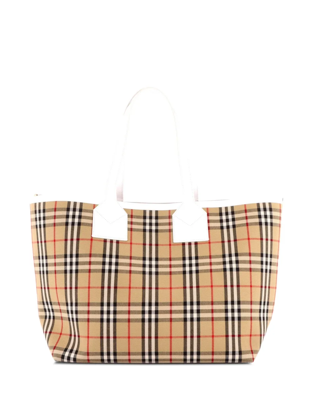 Burberry Pre-Owned London Vintage Check Canvas Large tote bag - Marrone