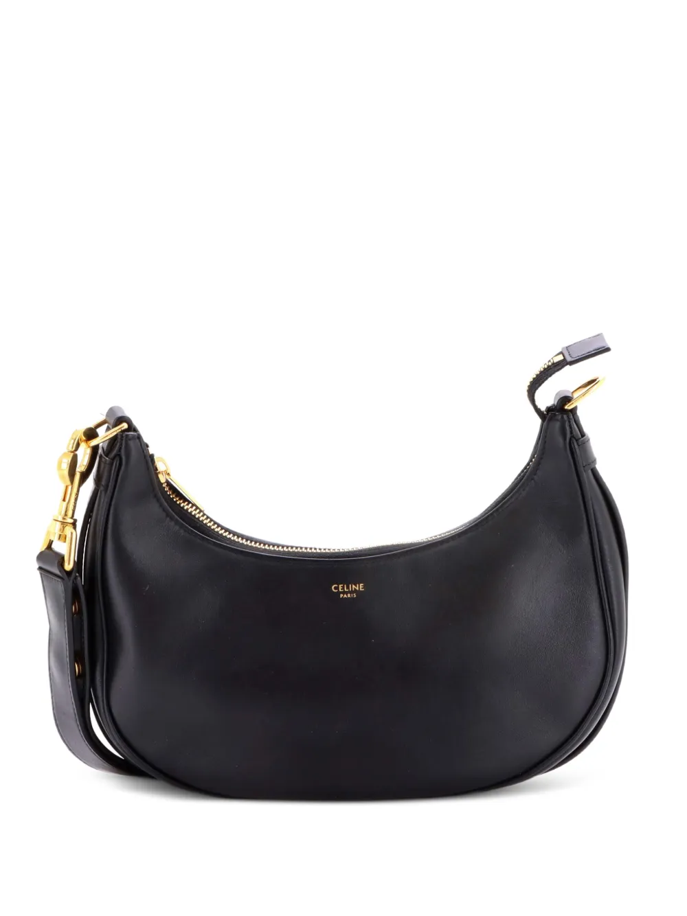 Celine Pre-Owned Ava Strap Bag Leather Medium hobo bag - Nero