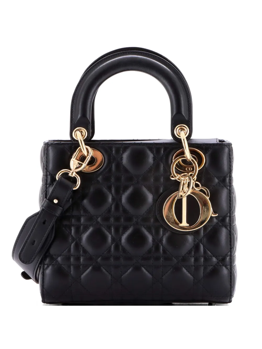 Christian Dior Pre-Owned My ABCDior Lady Dior Bag Cannage Quilt Leather Small satchel - Black