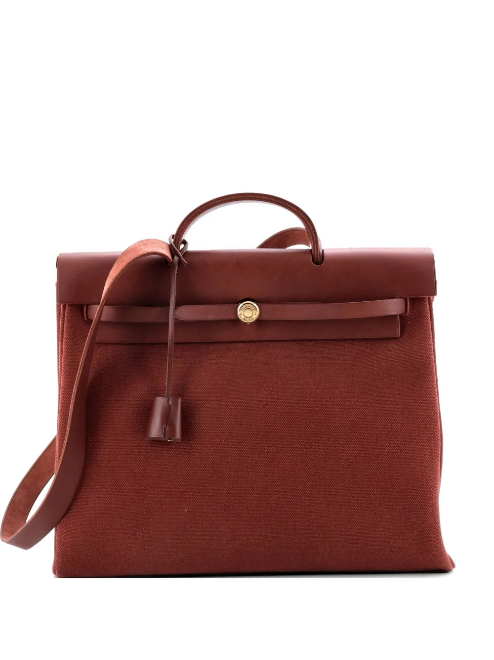 Hermès Pre-Owned Herbag Toile and Leather MM satchel - Rot
