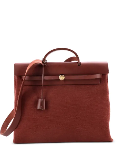 Hermès Pre-Owned Herbag Toile and Leather MM satchel