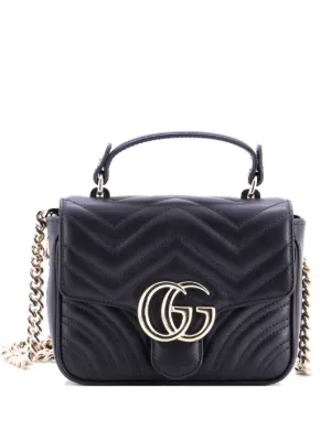 Gucci Pre-Owned GGマーモント トップハンドル チェーン フラップ