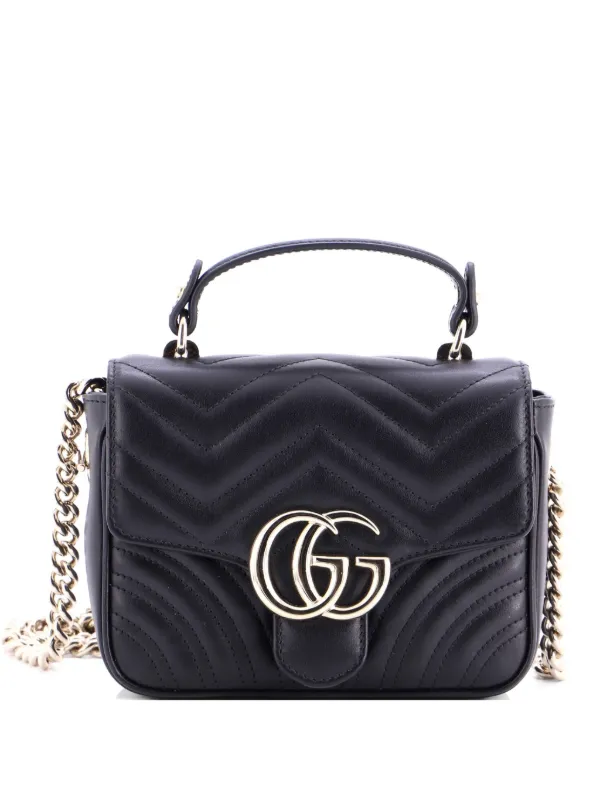 Gucci Pre-Owned GGマーモント トップハンドル チェーン フラップ