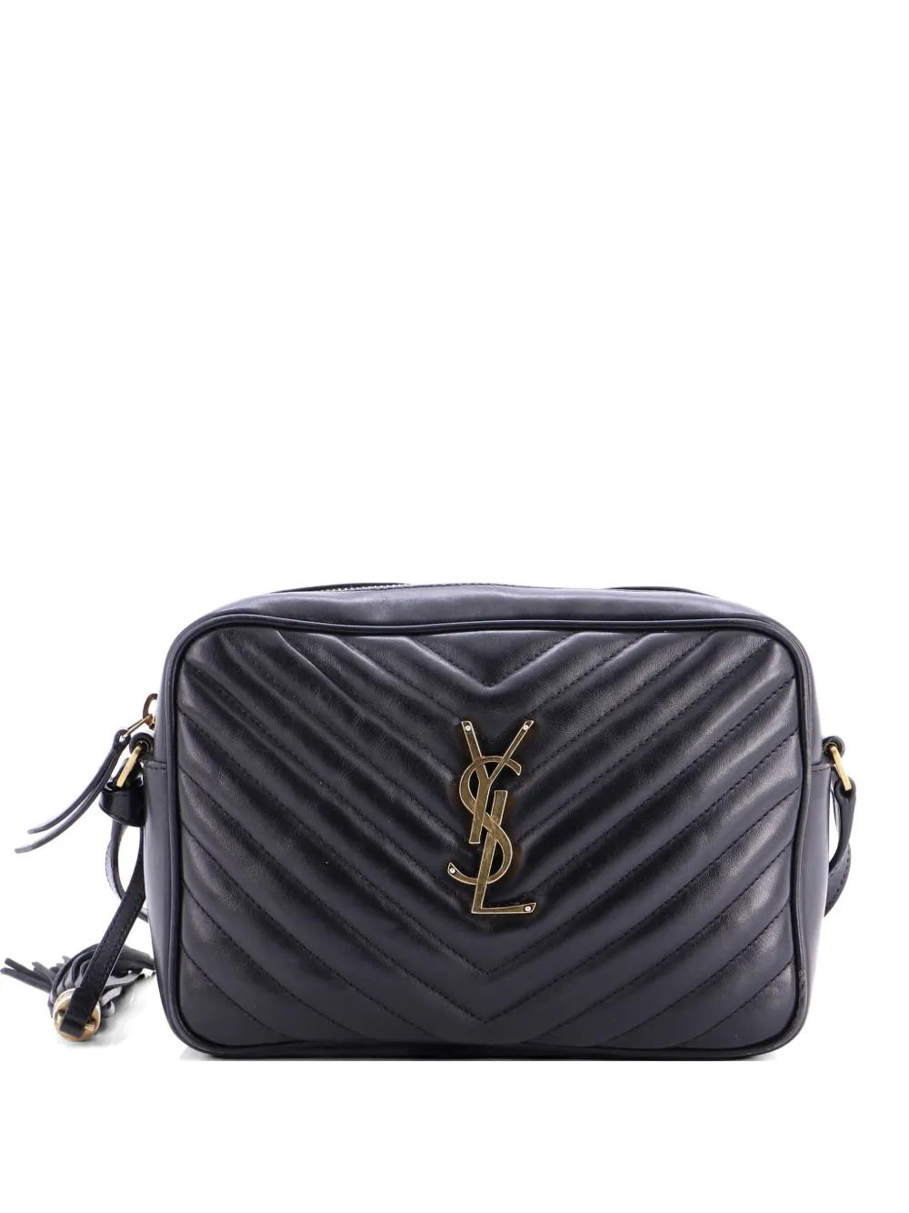 Saint Laurent Pre-Owned Lou Camera Bag Matelasse Chevron Leather Small crossbody bag - Nero