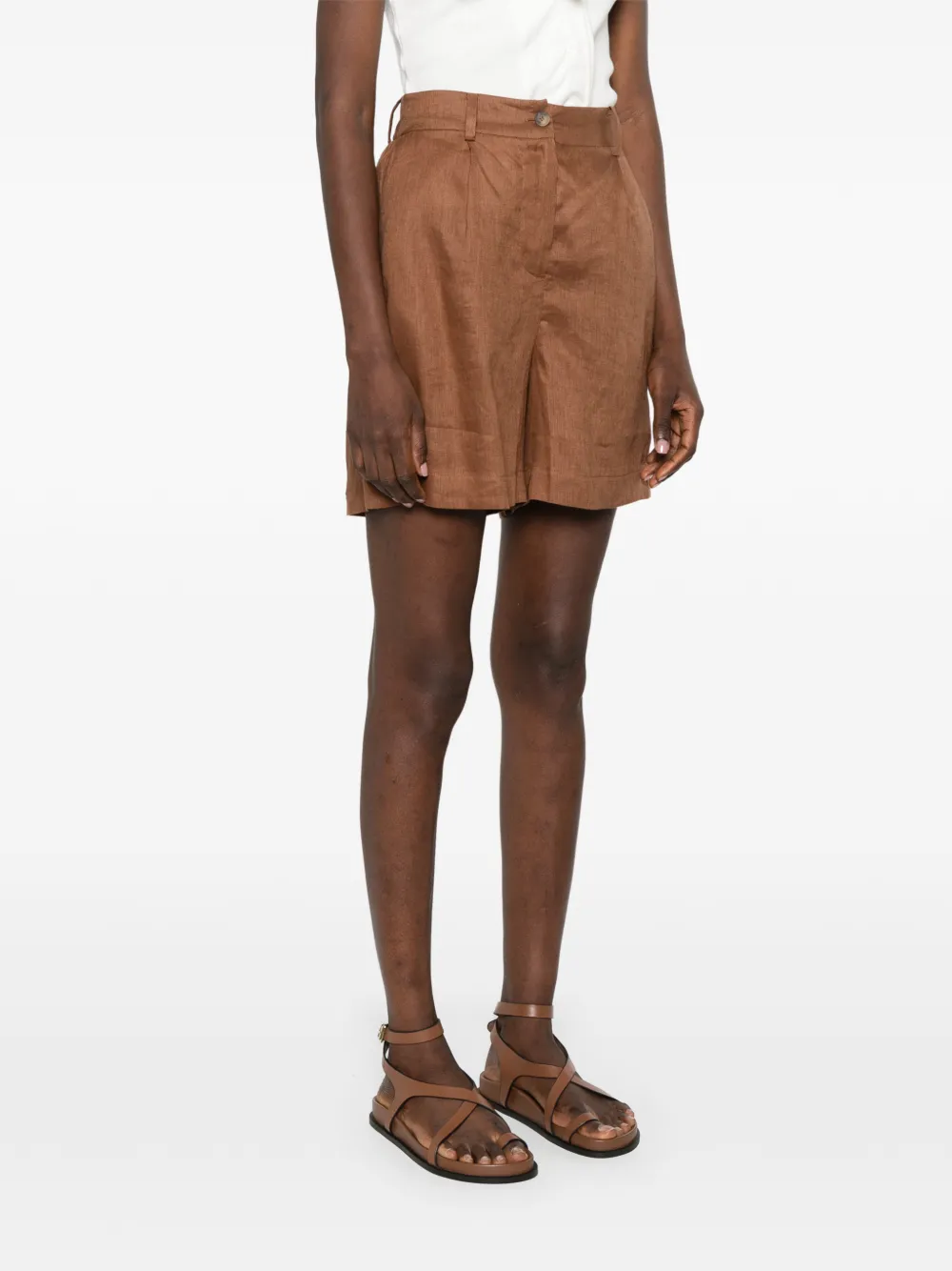 MC2 Saint Barth Maggy shorts met elastische tailleband Bruin