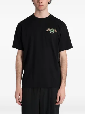 Helmut Lang logo-detail Cotton T-shirt | Black | FARFETCH