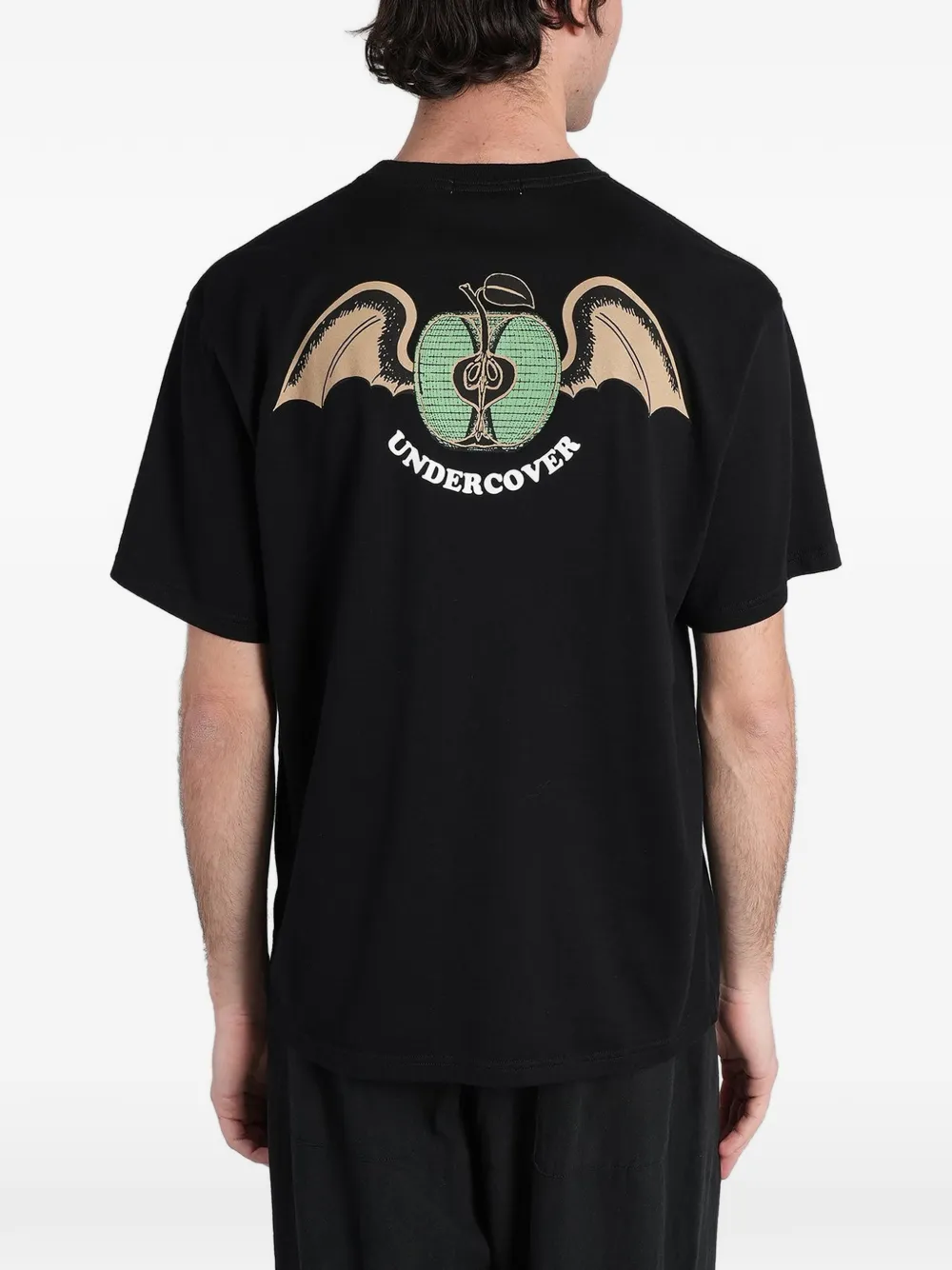 Undercover T-shirt met appelprint Zwart