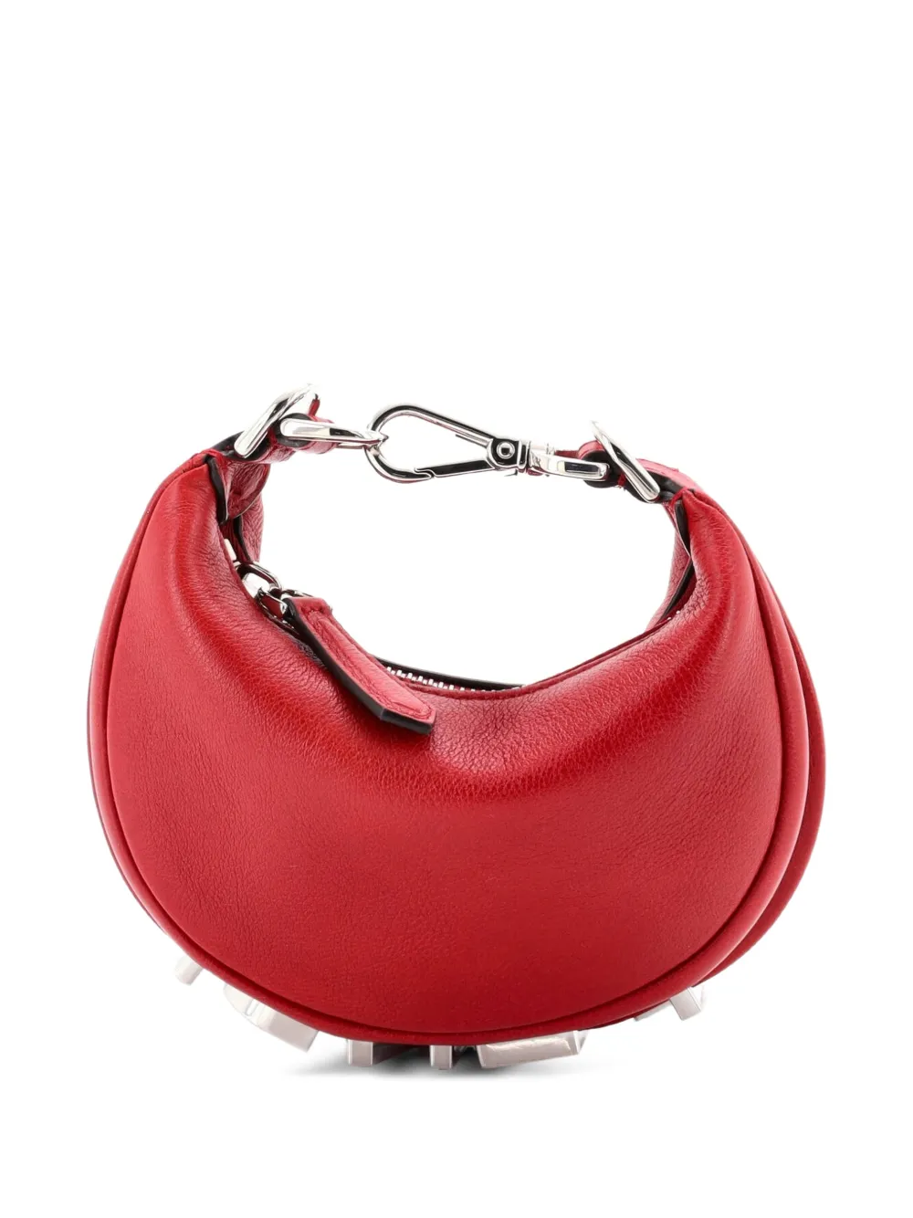 Fendi Pre-Owned Fendigraphy Bag Leather Nano hobo bag - Rosso