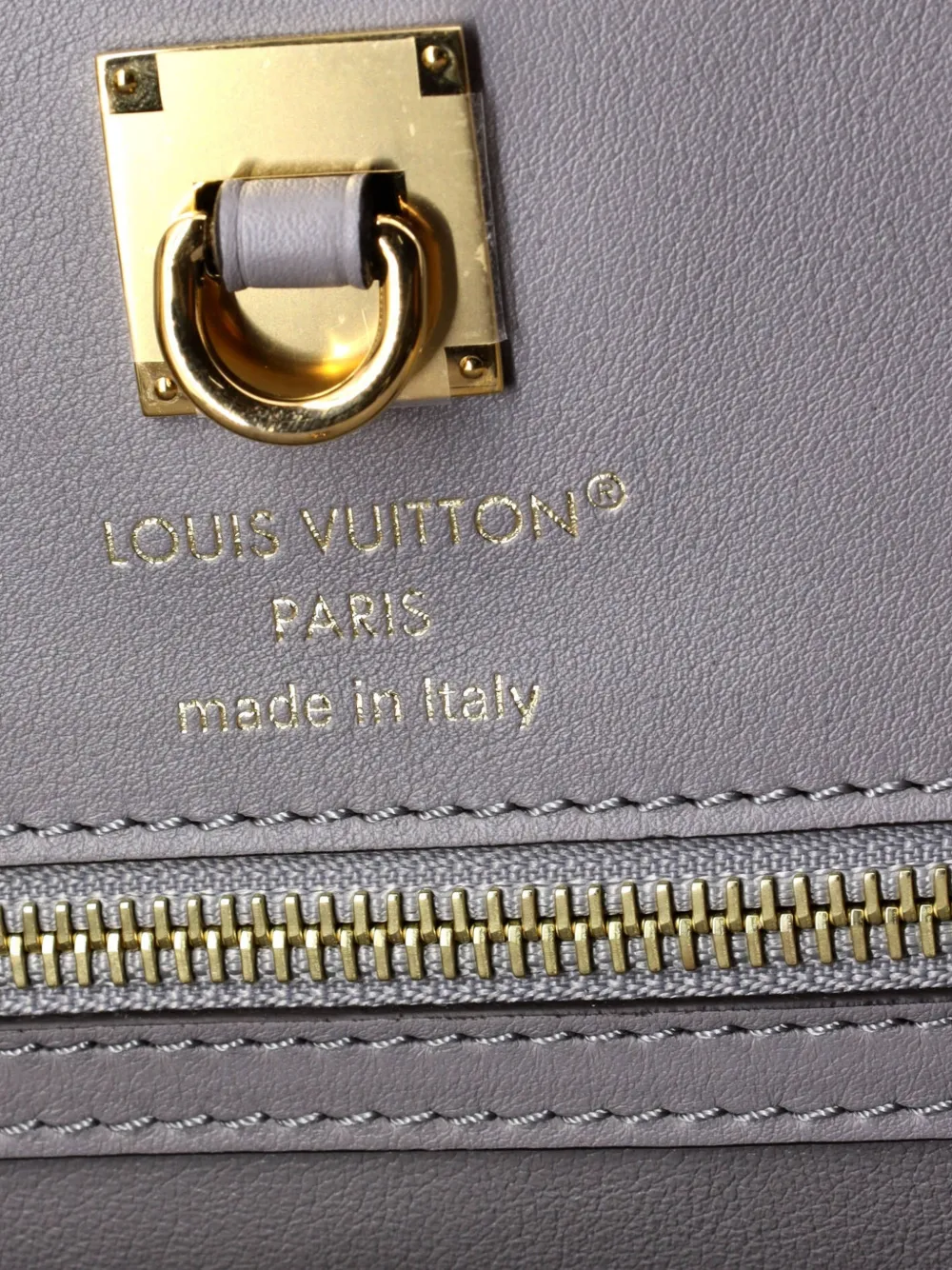 Louis Vuitton Pre-owned City Steamer Soft Handbag Leather MM Shoulder Bag in Grey, view 5