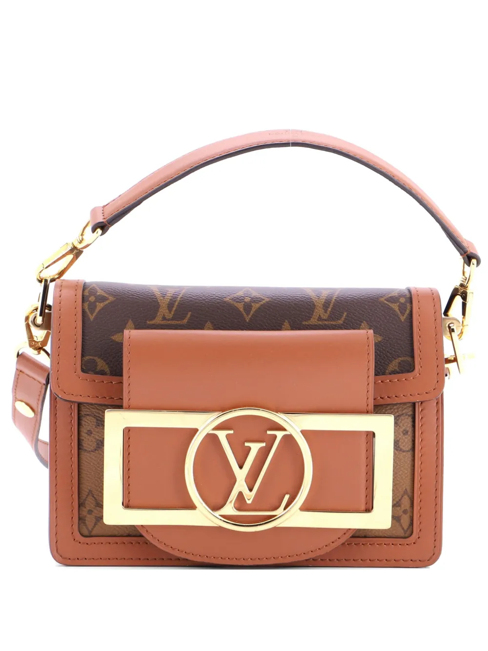 Louis Vuitton Pre-Owned Dauphine Lock XL Shoulder Bag Reverse Monogram Canvas Mini crossbody bag - Braun
