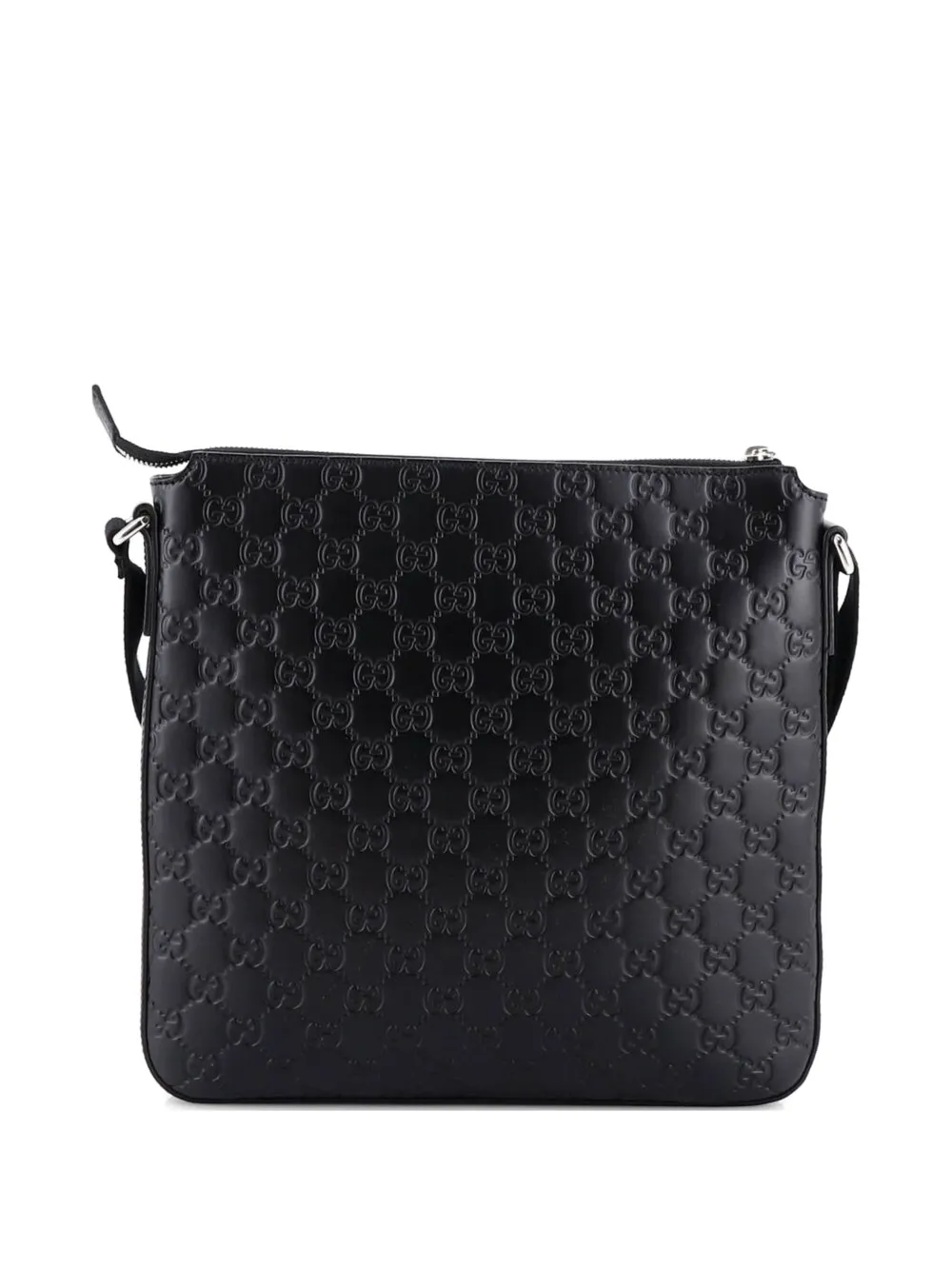 Gucci Pre-Owned Signature Zip Messenger Bag Guccissima Leather Medium crossbody bag - Nero