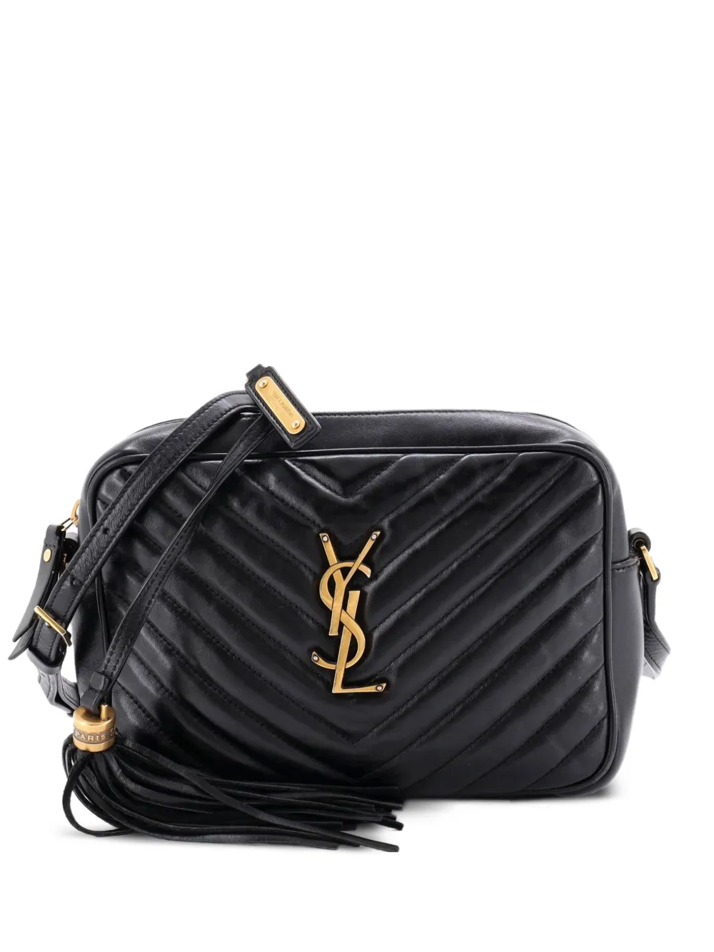 Saint Laurent Pre-Owned Lou Camera Bag Matelasse Chevron Leather Small crossbody bag - Schwarz