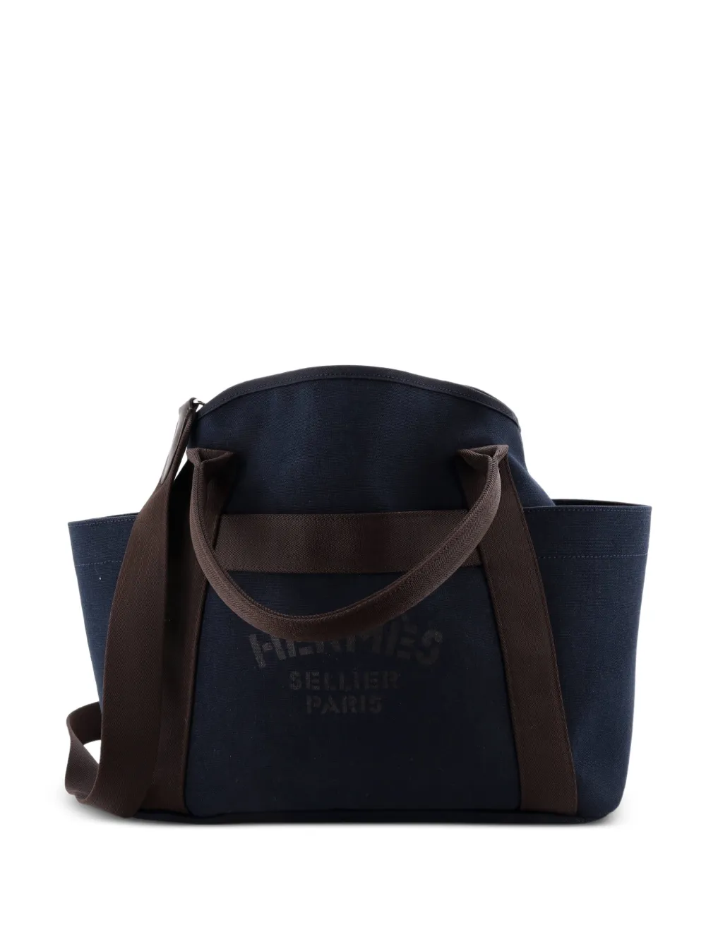 Hermès Pre-Owned Sac De Pansage Groom Handbag Canvas shoulder bag - Blau