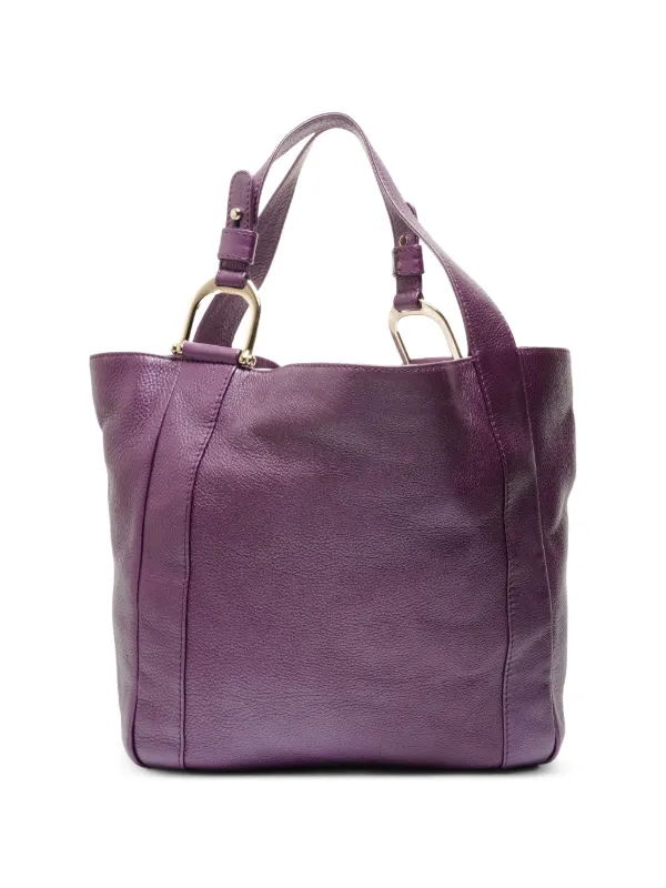 Gucci Pre-Owned 2000s レザーハンドバッグ | パープル | FARFETCH JP