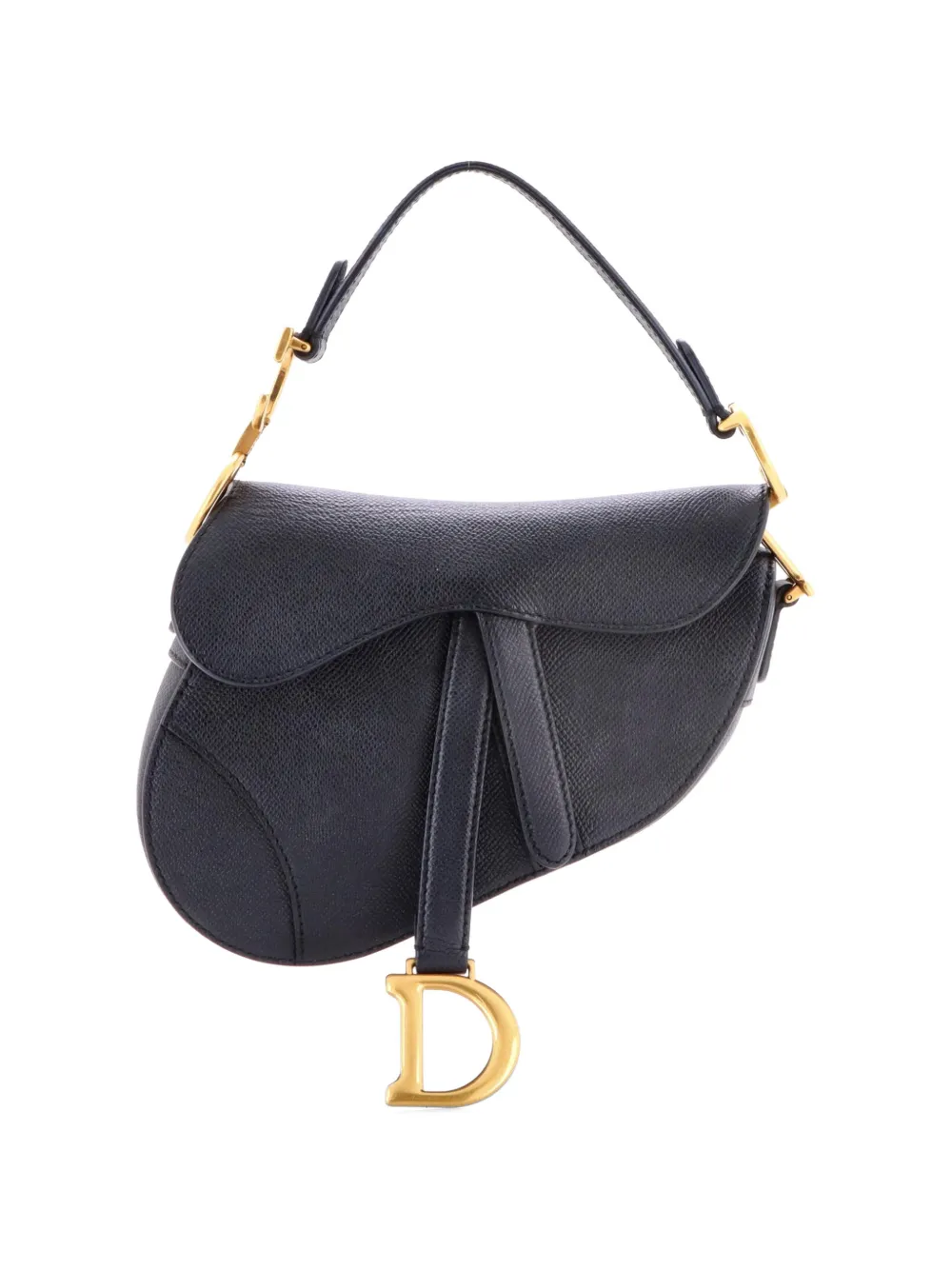 Christian Dior Pre-Owned Saddle Handbag Leather Mini shoulder bag - Black