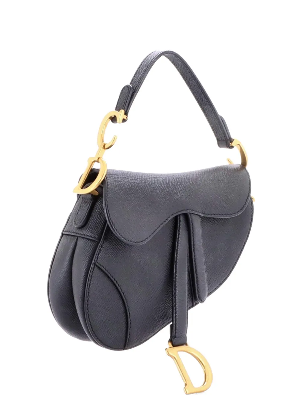 Christian Dior Pre-Owned Saddle Handbag Leather Mini shoulder bag - Black