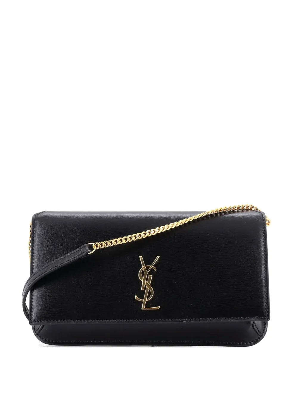 Saint Laurent Pre-Owned Classic Monogram Phone Holder Shoulder Bag Leather crossbody bag - Schwarz