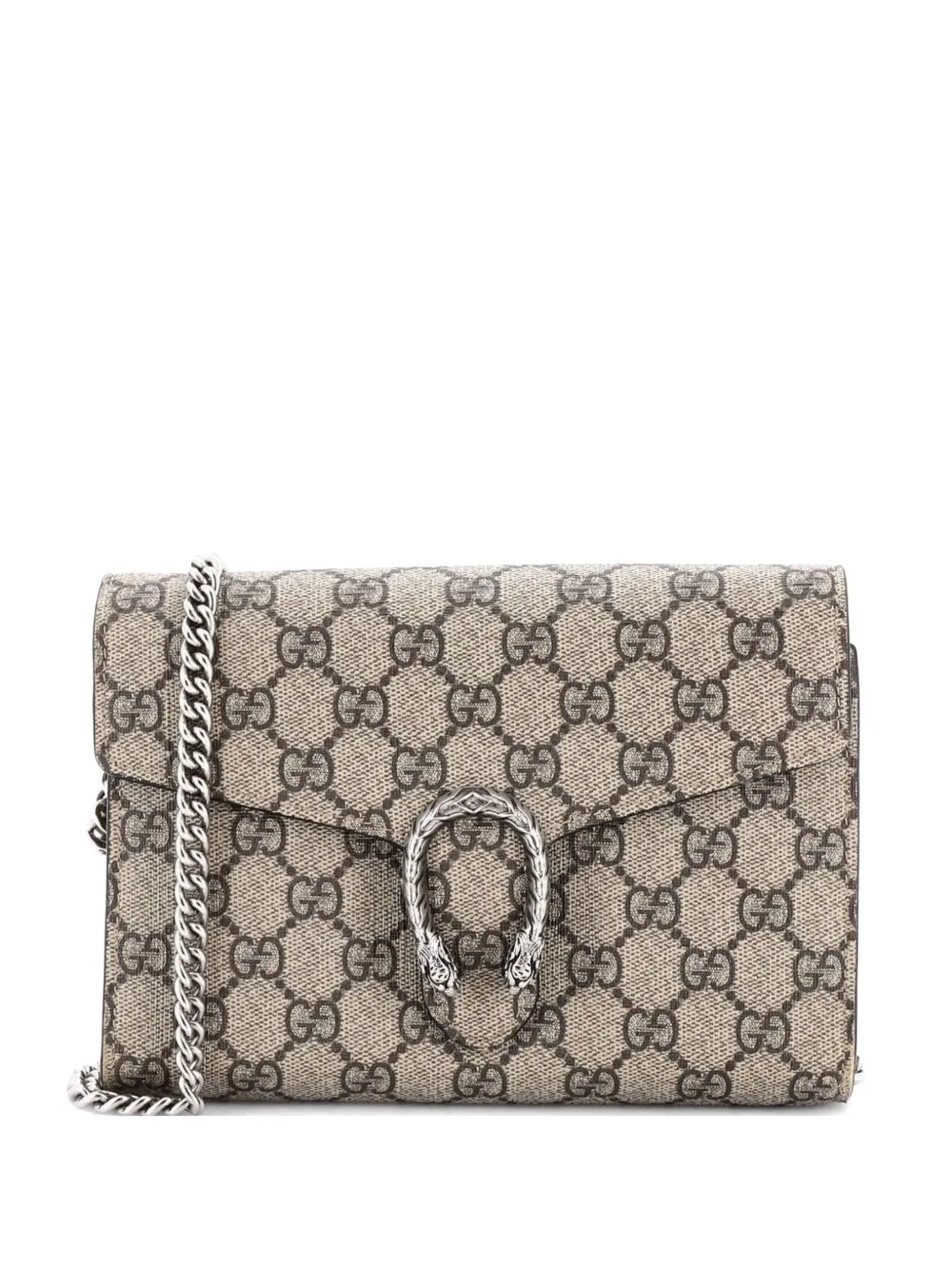 Gucci Pre-Owned Dionysus Chain Wallet GG Coated Canvas Small crossbody bag - Marrone