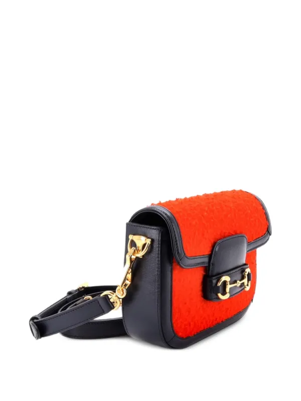 Gucci Pre-Owned ホースビット 1955 ウール ミニ ショルダーバッグ 