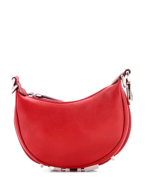 Fendi Pre-Owned フェンディグラフィ レザー ナノ ホーボーバッグ 
