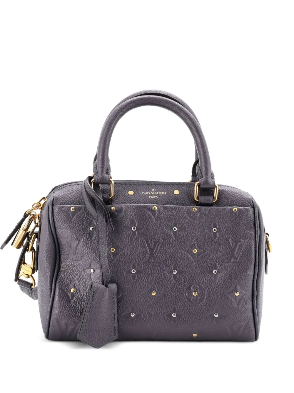 Louis Vuitton Pre-Owned Speedy Bandouliere NM Bag Studded Monogram Empreinte Leather 20 shoulder bag - Grigio