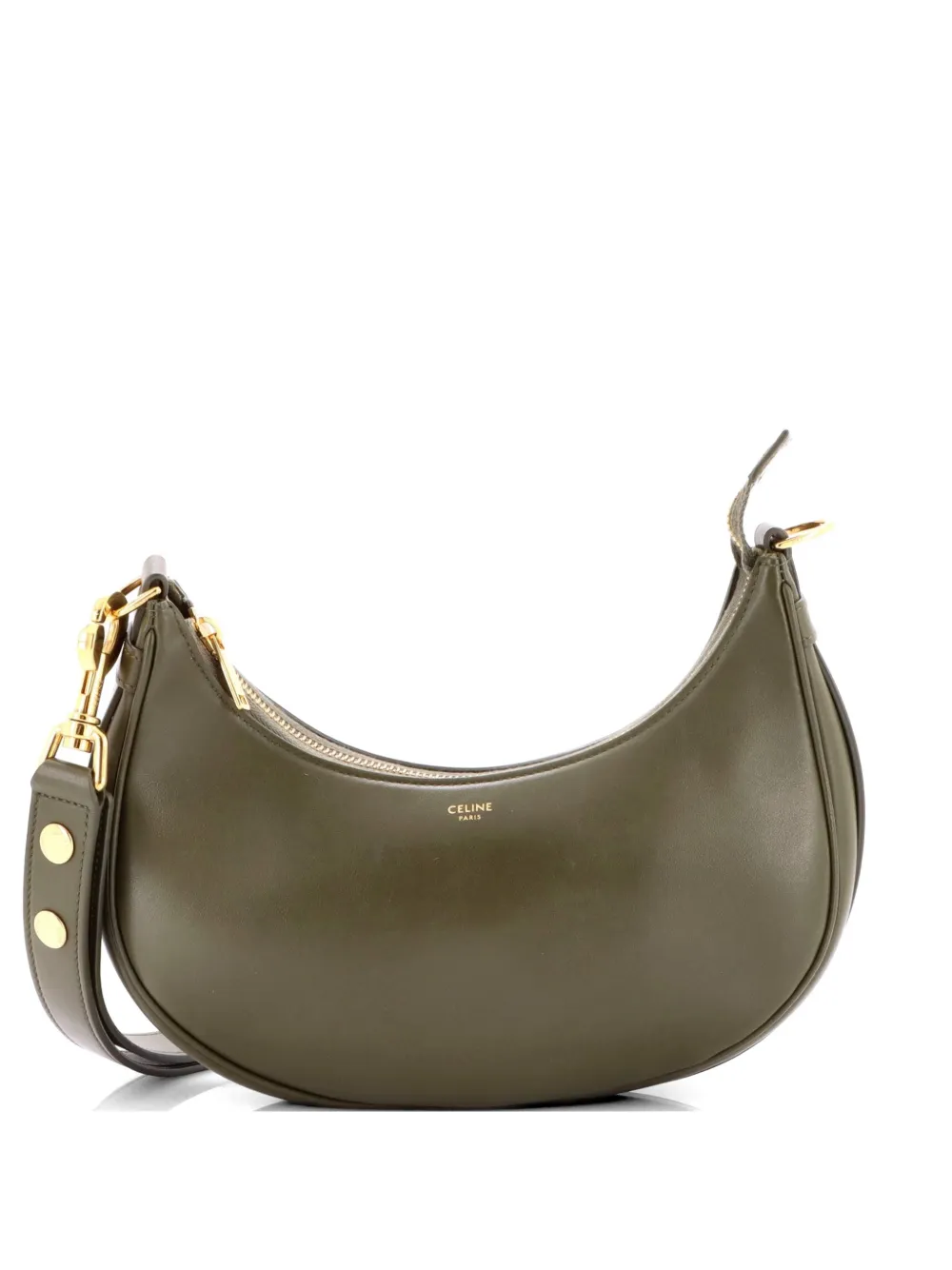 Celine Pre-Owned Ava Strap Bag Leather Medium hobo bag - Verde
