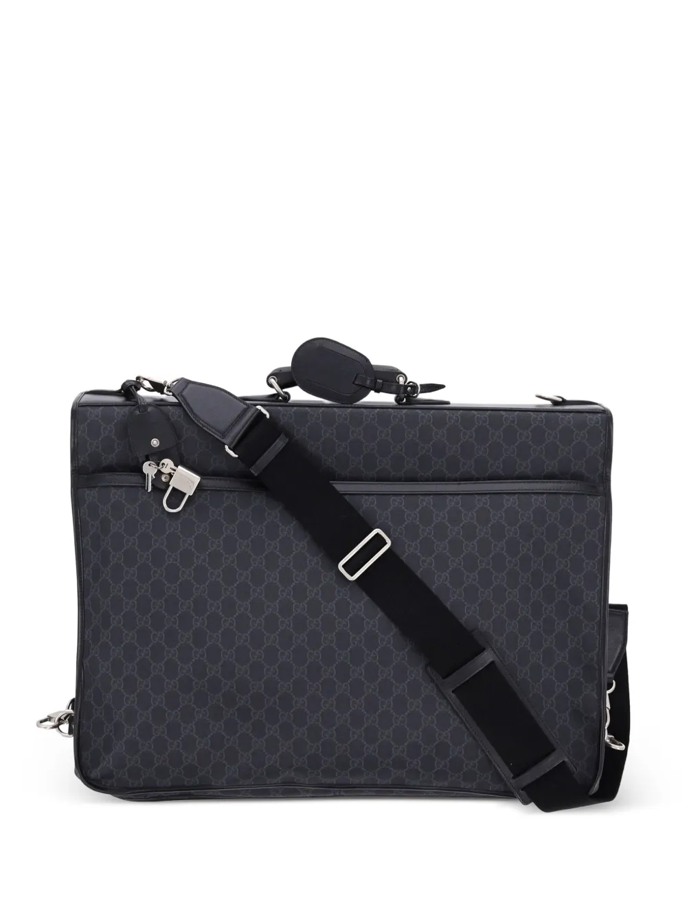 Gucci Pre-Owned Retro Interlocking G Garment Bag GG Coated Canvas travel bag - Nero