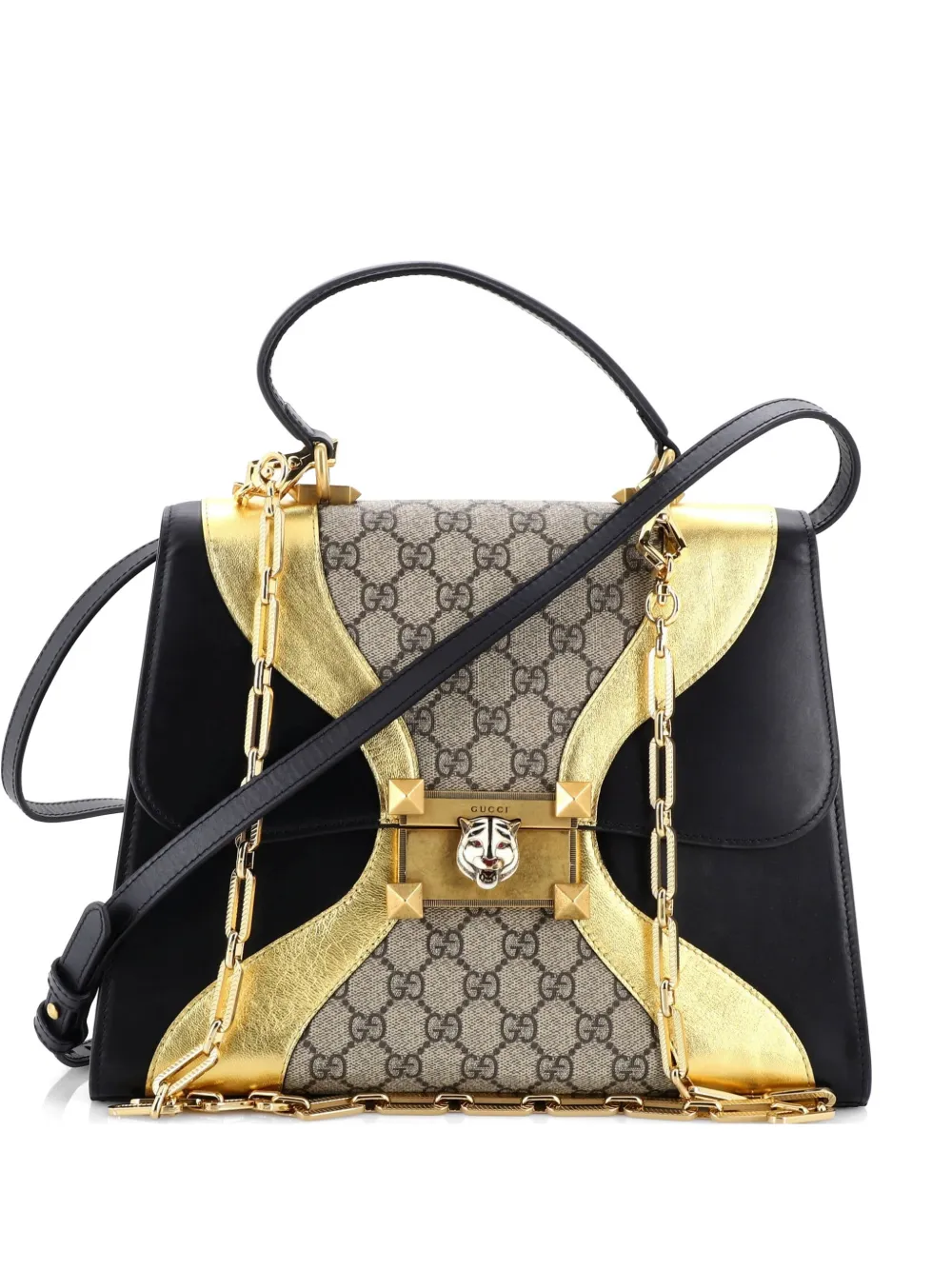 Gucci Pre-Owned Osiride Top Handle Bag GG Coated Canvas and Leather Medium satchel - Schwarz