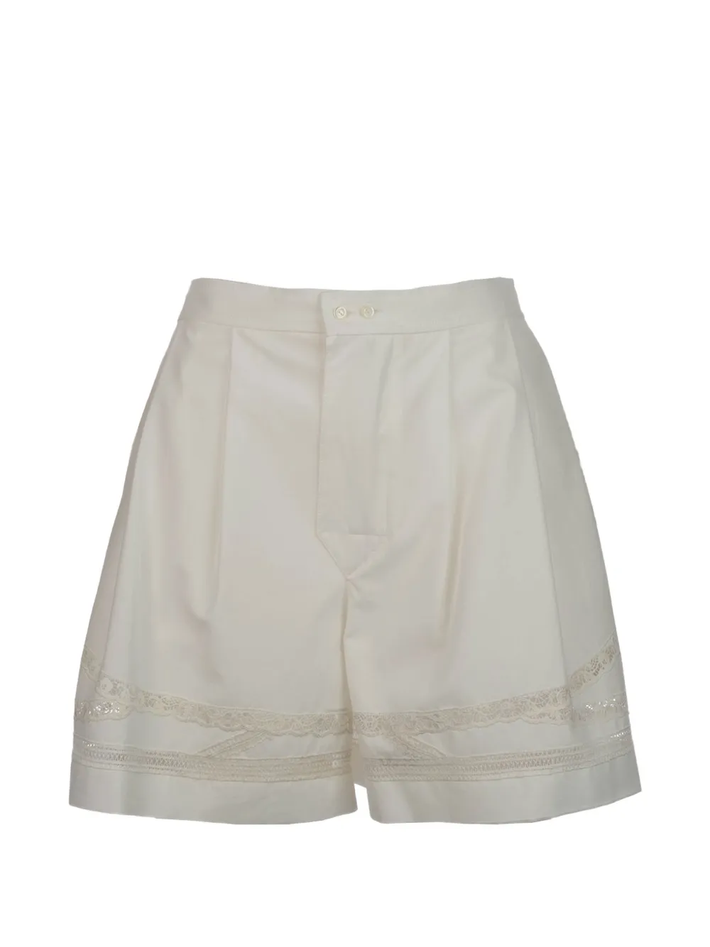 Ermanno Scervino lace-trim button shorts - Toni neutri