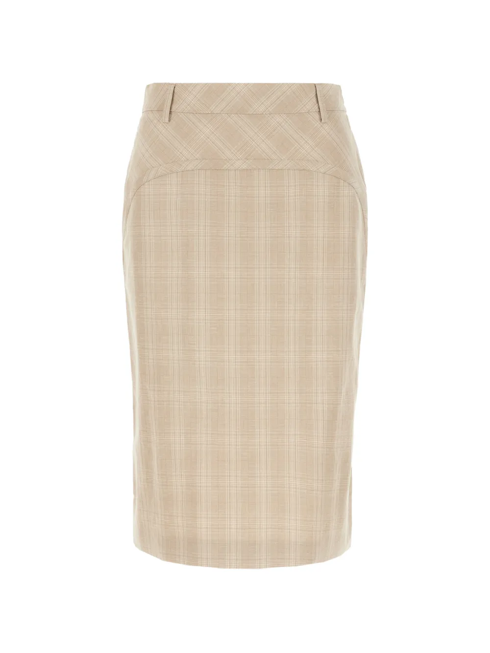 Iceberg check ruffled midi skirt - Toni neutri