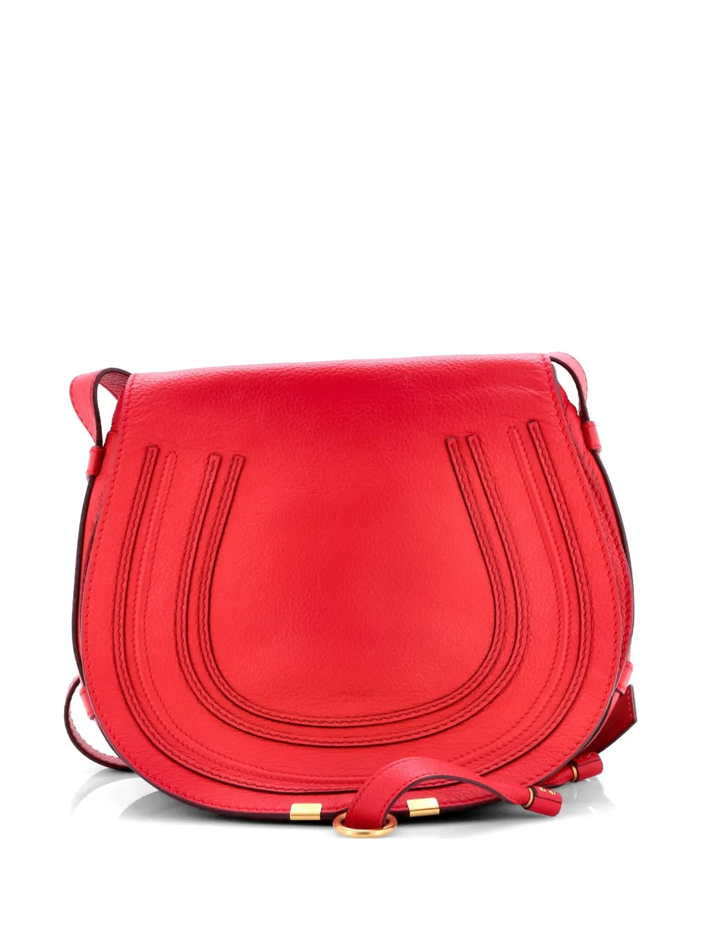 Chloé Pre-Owned Marcie Leather Medium crossbody bag - Rosso