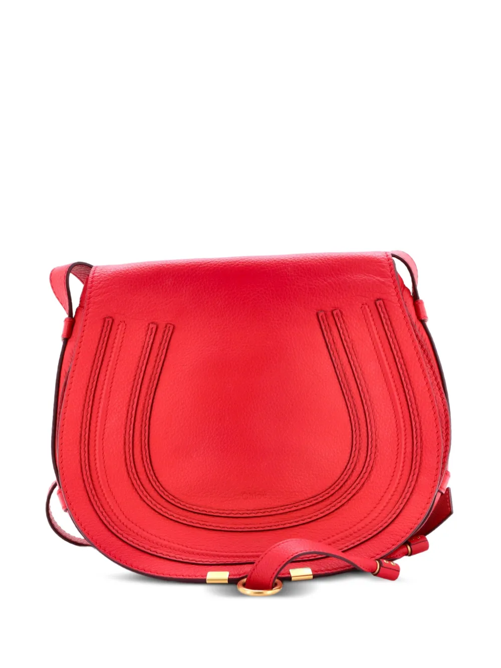 Chloé Pre-Owned Marcie Leather Medium crossbody bag - Rosso