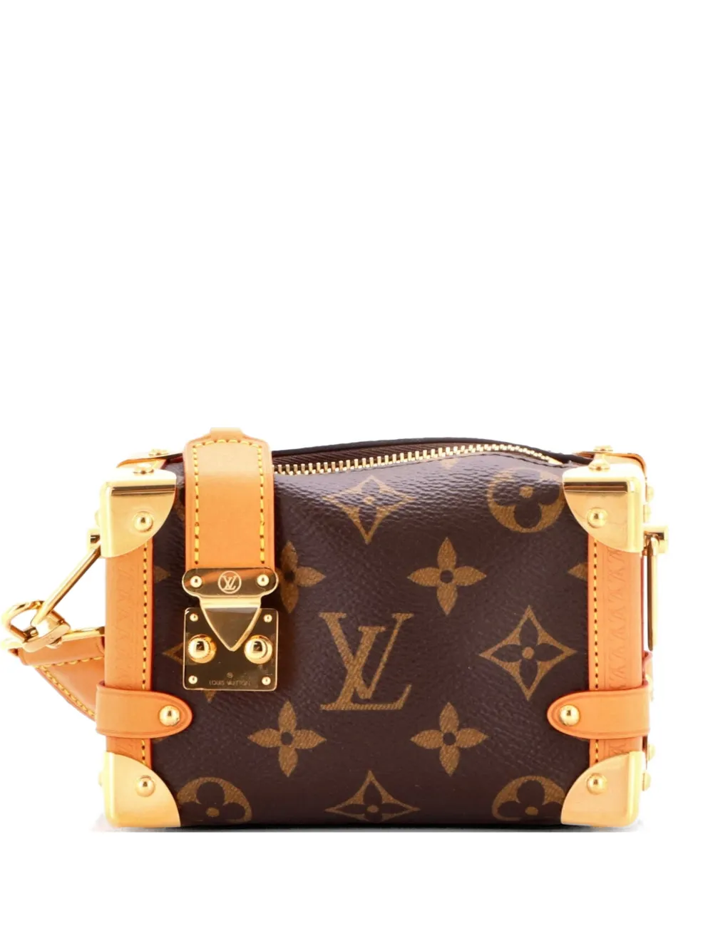 Louis Vuitton Pre-Owned Side Trunk Handbag Monogram Canvas Pico shoulder bag - Marrone