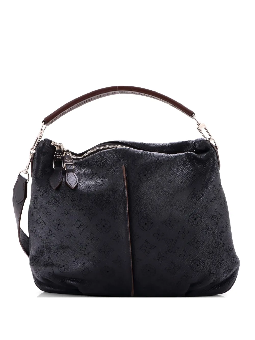 Louis Vuitton Pre-Owned Selene Handbag Mahina Leather PM hobo bag - Nero