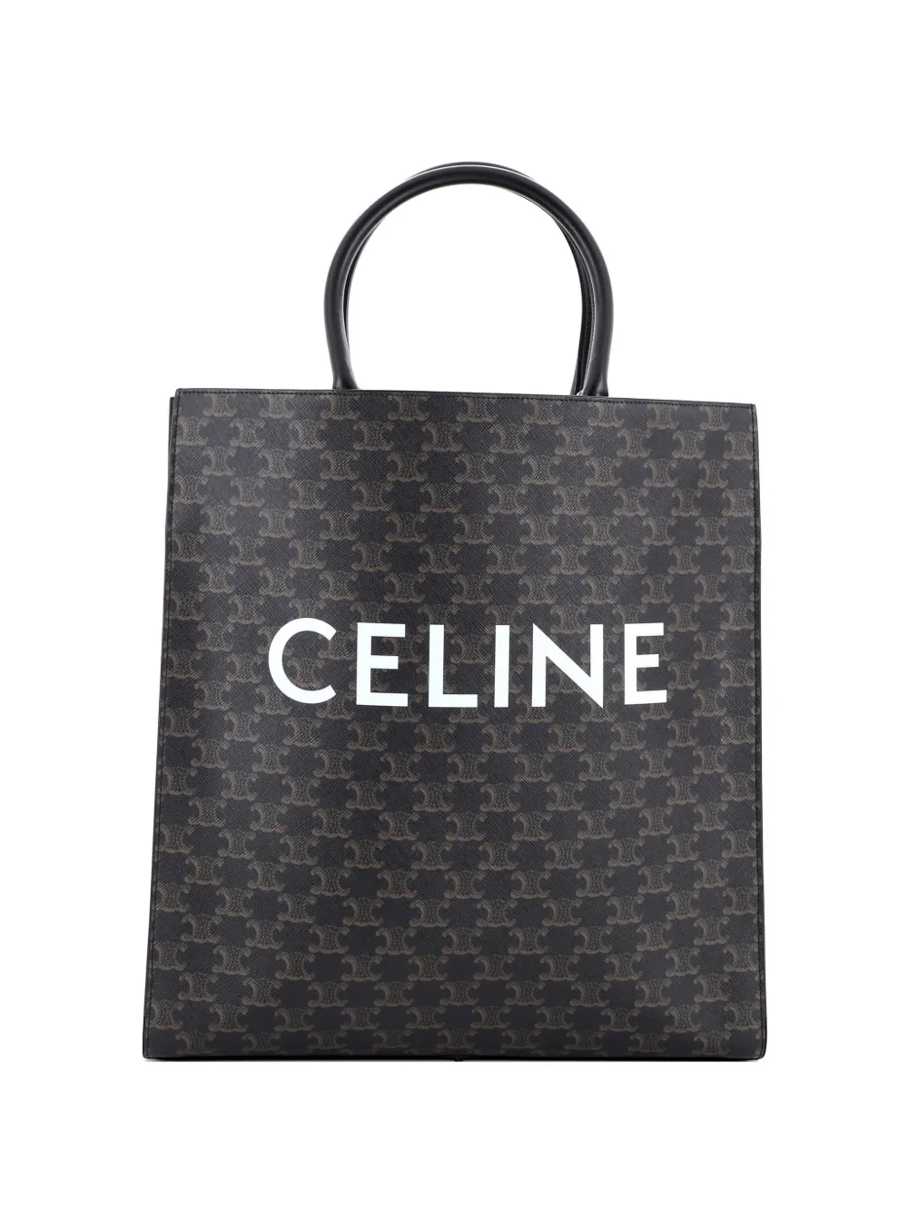 Celine Pre-Owned Vertical Cabas Triomphe Coated Canvas Large tote bag - Nero