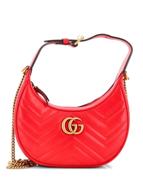 Gucci Pre-Owned GG Marmont Half Moon Matelasse Leather Mini hobo bag