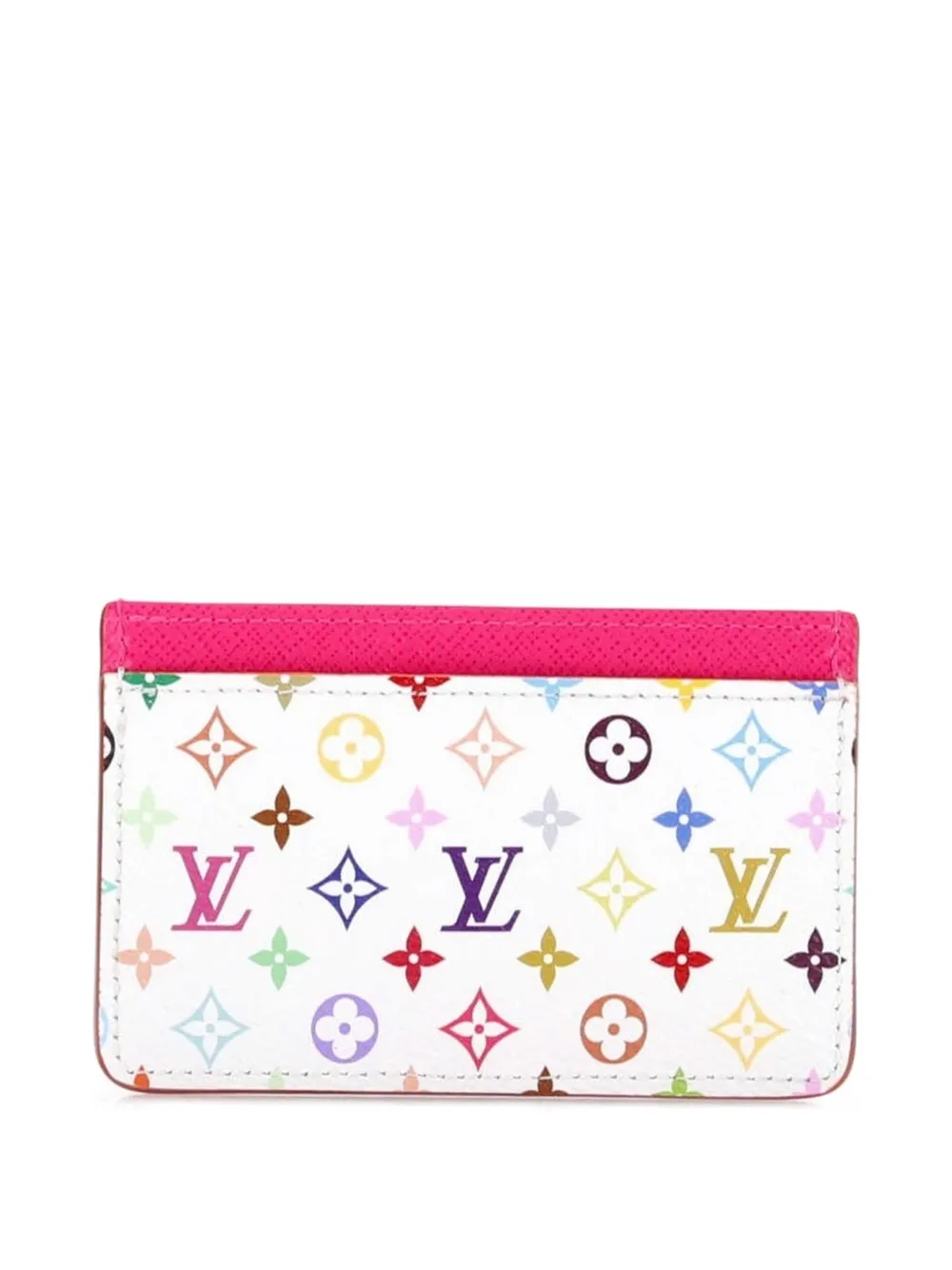 Louis Vuitton 村上隆マルチカラーケー ス Louis Vuitton Pre-Owned x 村上隆 モノグラム マルチカラー＆レザー
