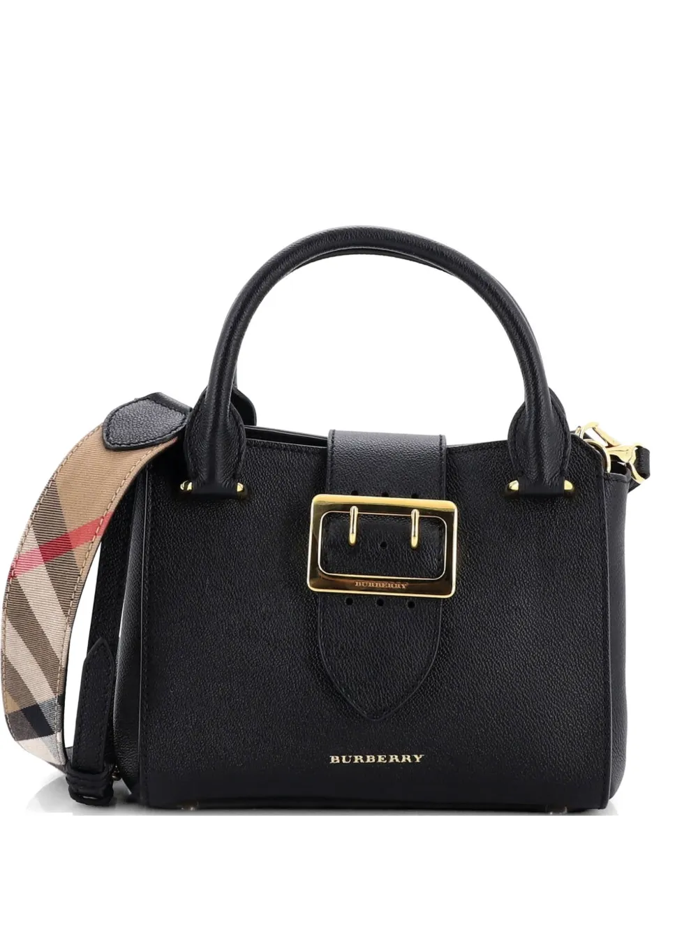 Burberry Pre-Owned Buckle Leather Small tote bag - Nero