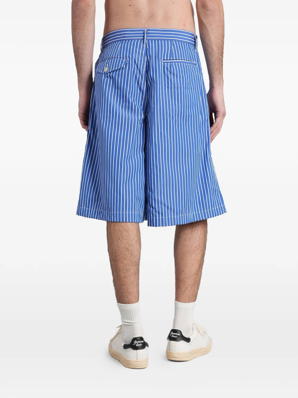 Comme Des Garçons Shirt Gestreepte shorts Blauw