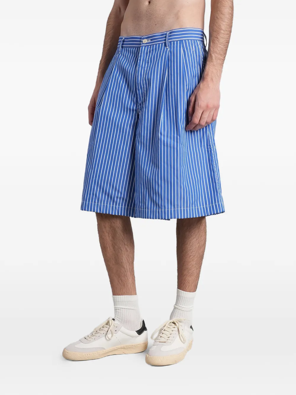 Comme Des Garçons Shirt Gestreepte shorts Blauw