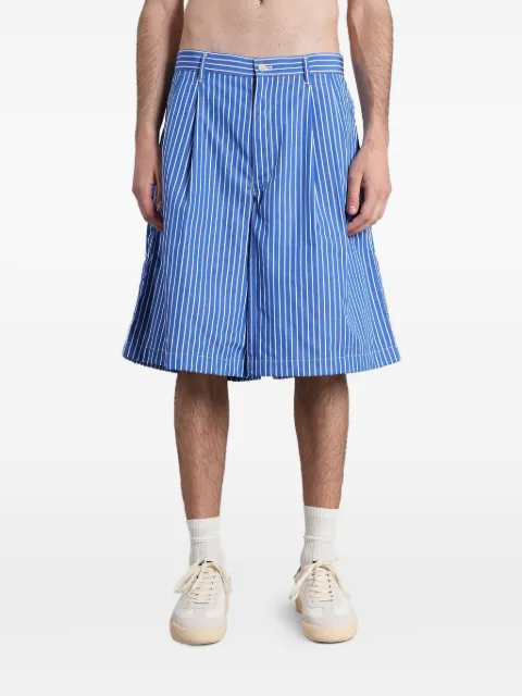 Comme Des Garçons Shirt striped pleated shorts
