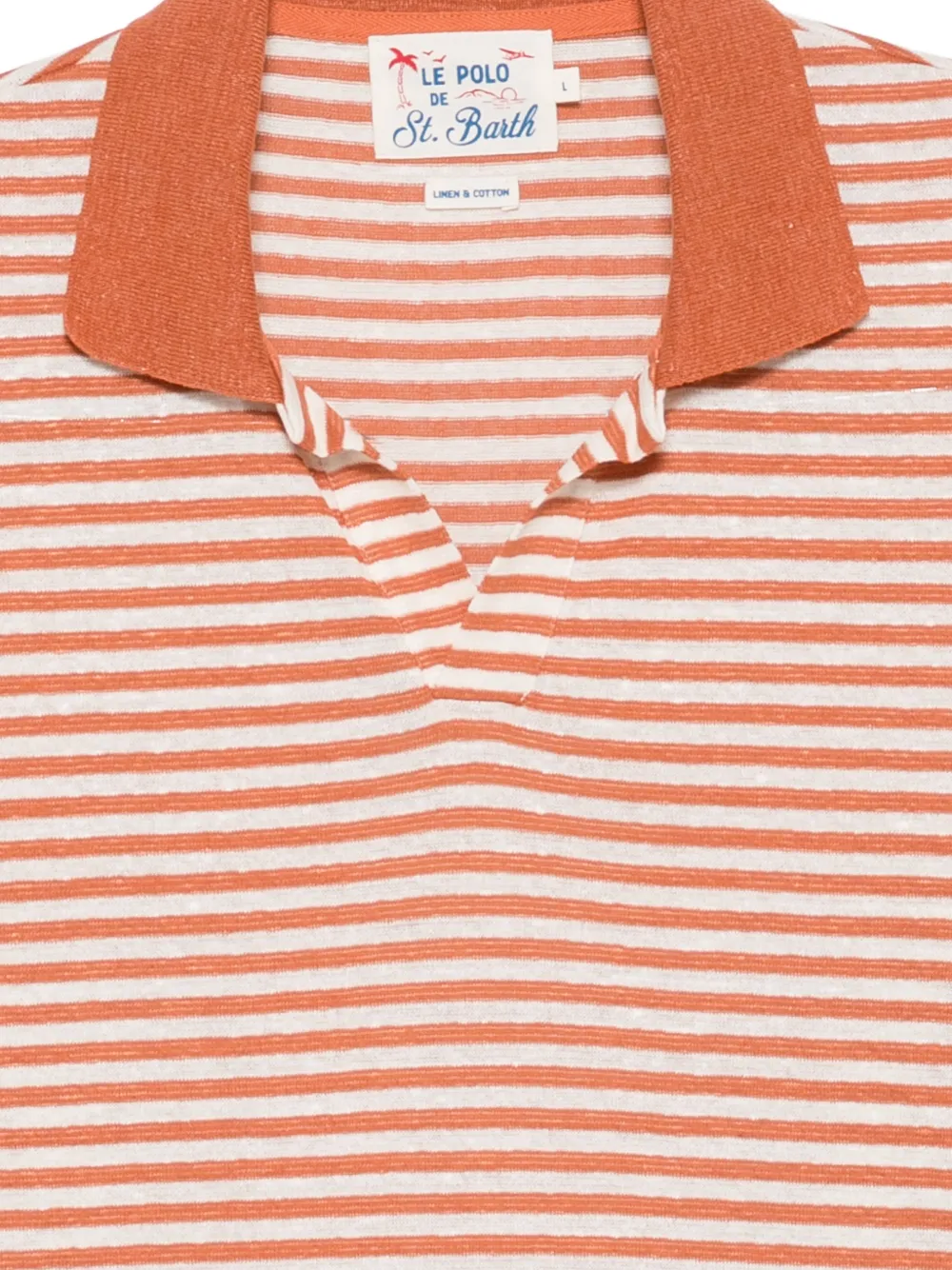MC2 Saint Barth Rye gestreept T-shirt met korte mouwen Oranje