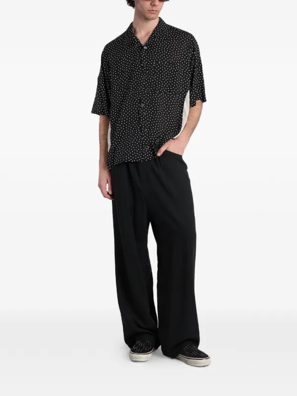 Undercover Pleated wide-leg Trousers | Black | FARFETCH