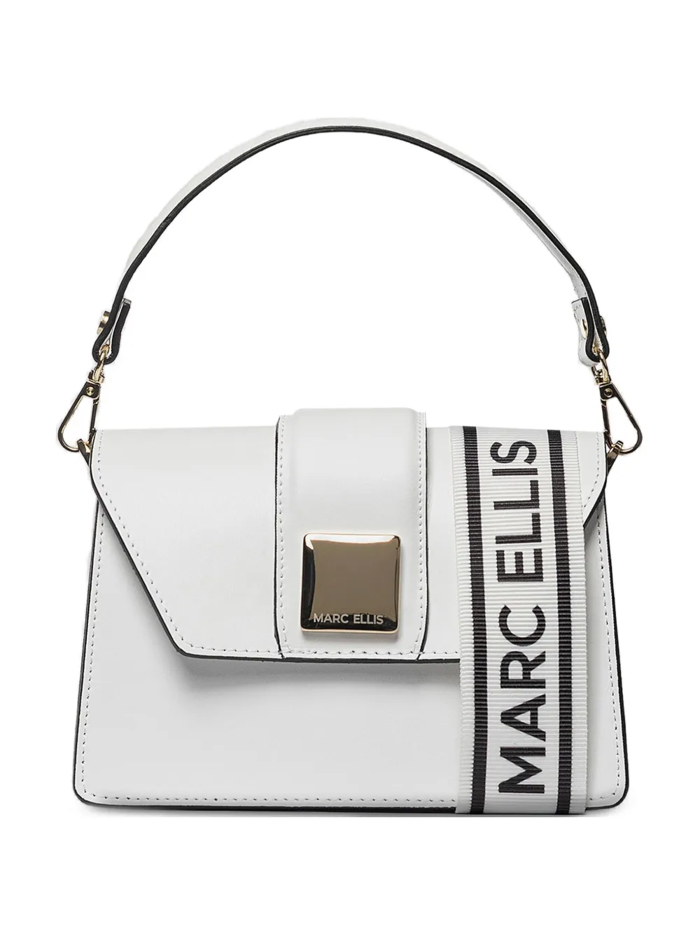 Marc Ellis Kourtney logo-plaque tote bag - Bianco