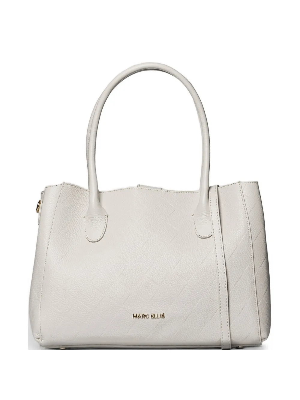 Marc Ellis Alene quilted leather tote bag - Bianco
