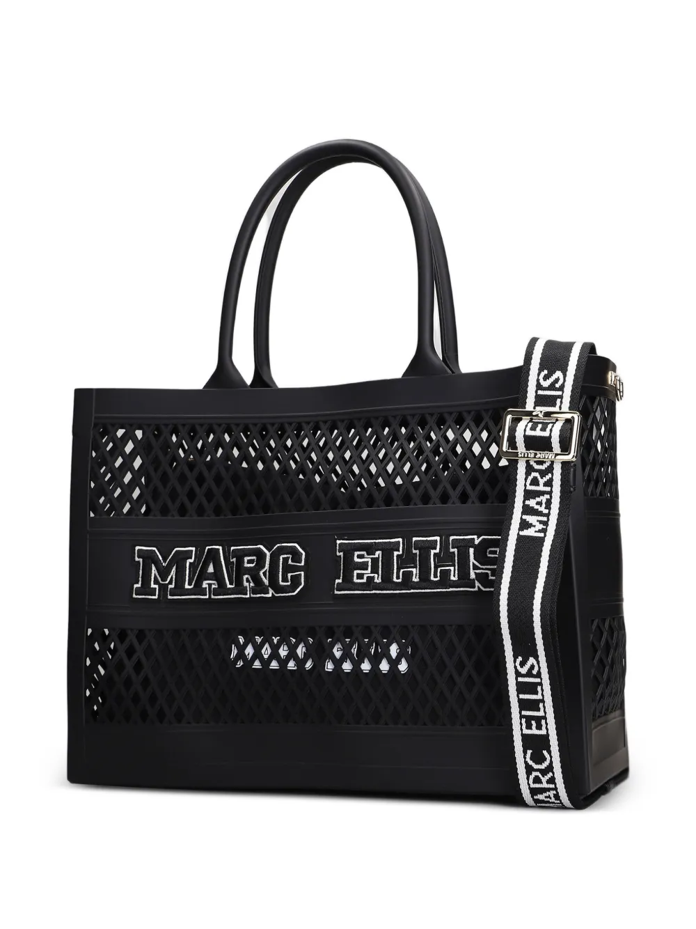 Marc Ellis M Flat Sponge shopper met logopatch Zwart