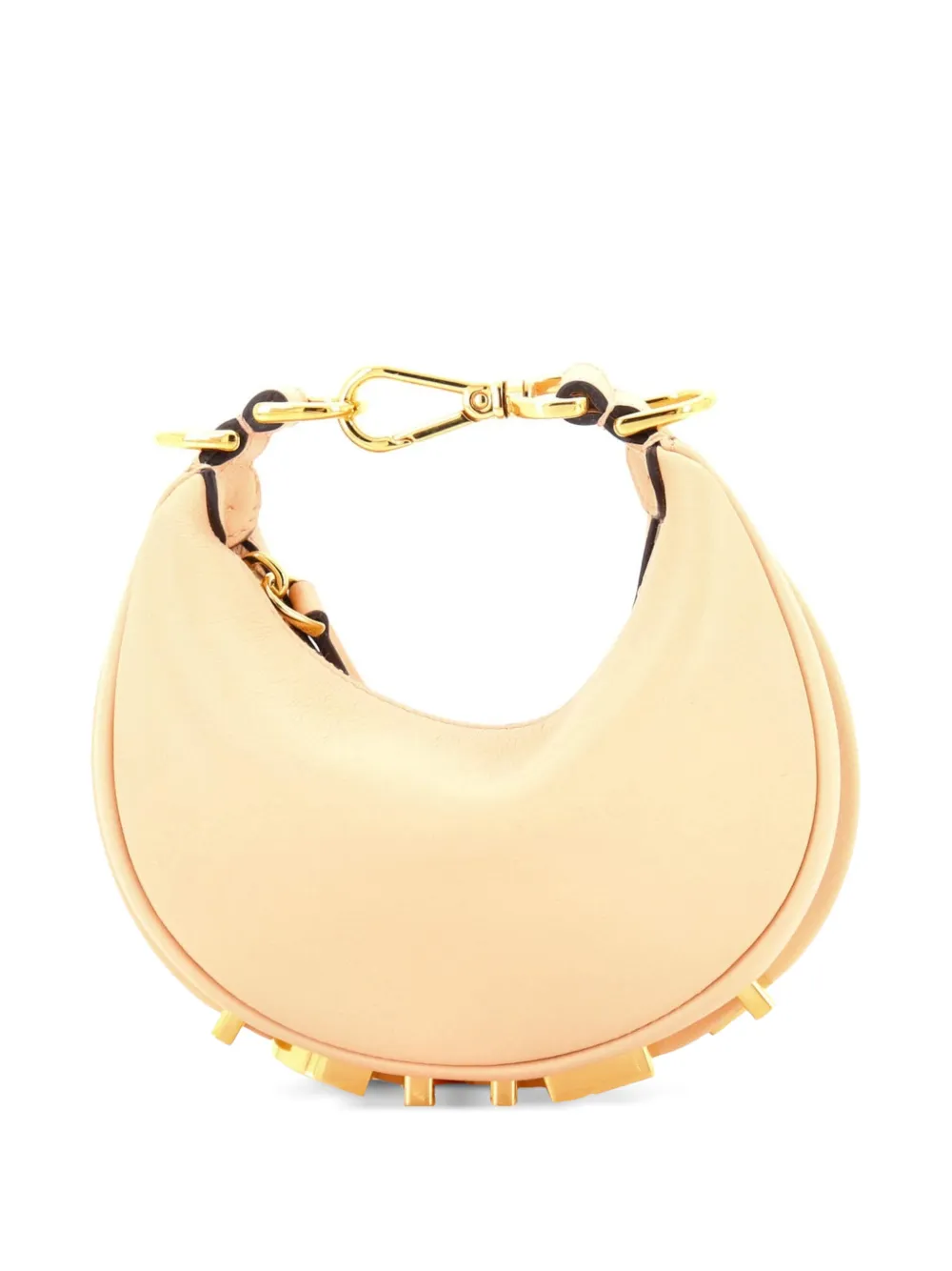 Fendi Pre-Owned Fendigraphy Bag Leather Nano hobo bag - Toni neutri