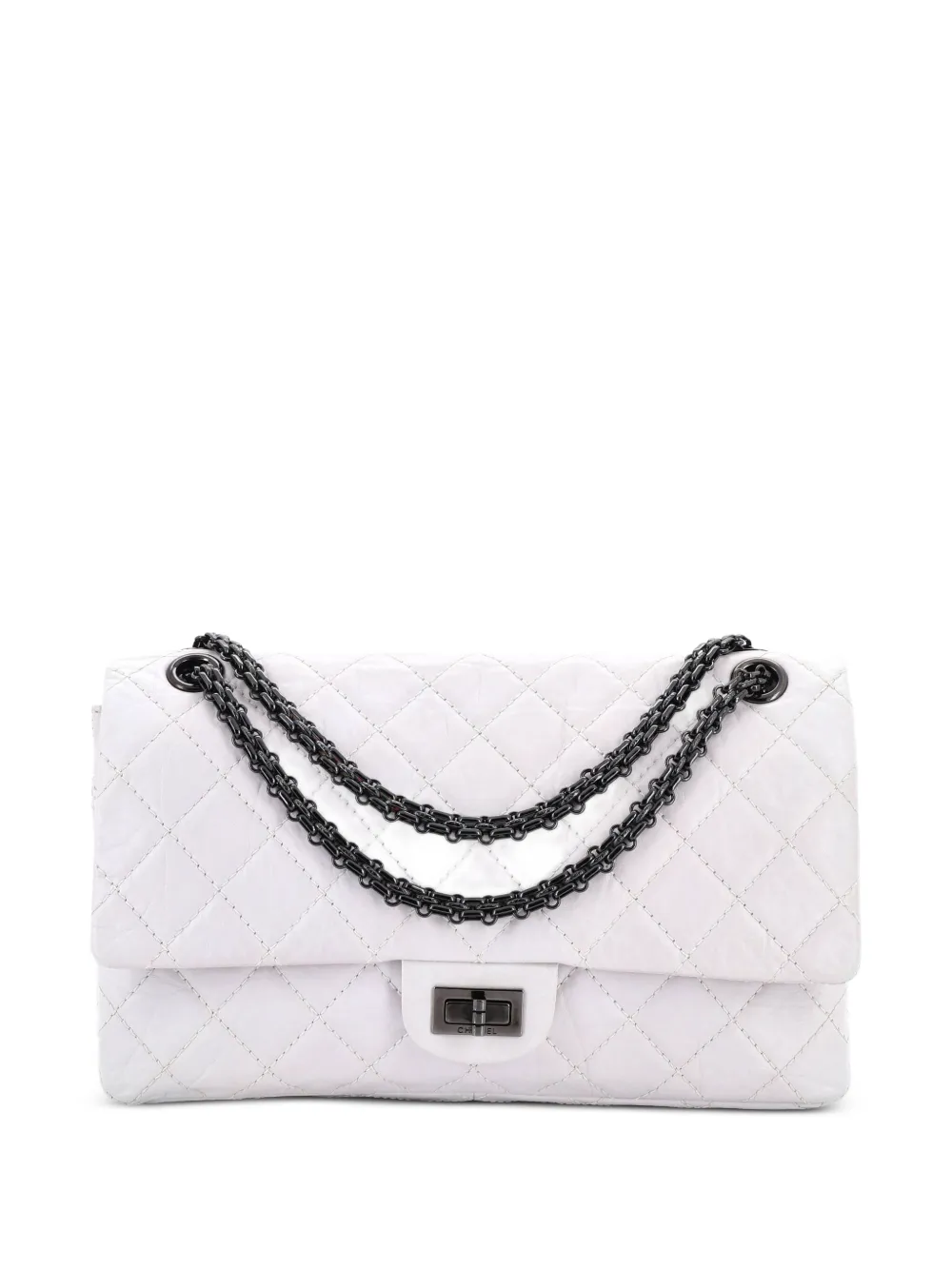 CHANEL Pre-Owned Reissue 2.55 Flap Bag Quilted Aged Calfskin 226 shoulder bag - Bianco
