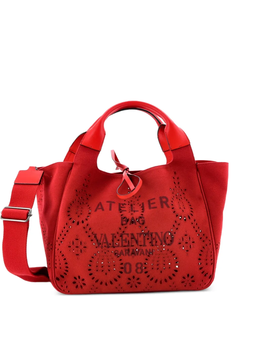Valentino Garavani Pre-Owned Atelier 08 Canvas Medium tote bag - Rosso
